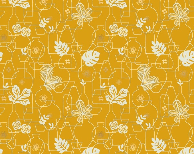 Whatnot Stuff in Potted in Goldenrod RS1015 14M by Rashida Coleman Hale - Ruby Star Society - Fat Quarter