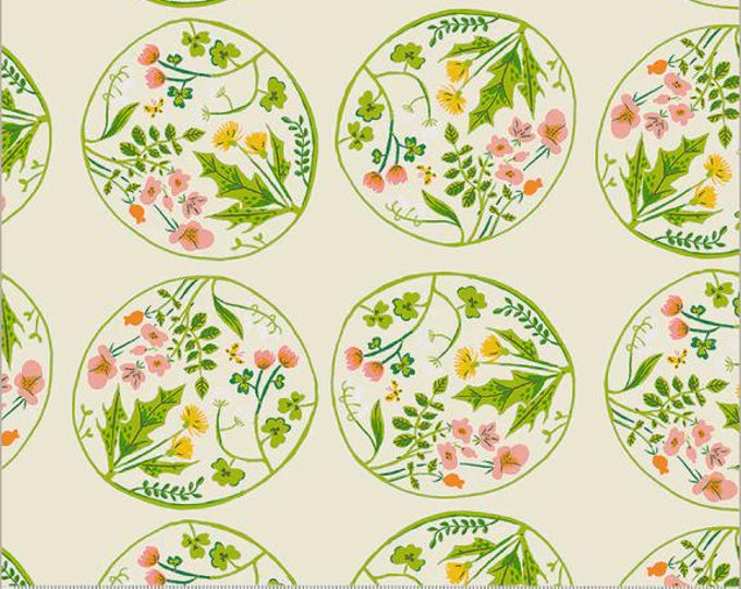 Heather Ross Studio Edit -- 40928D-5  Floral Wreaths in Cream
