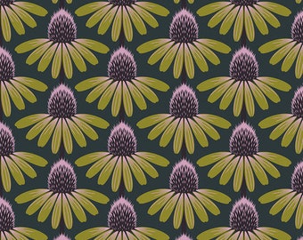 Love Always by Anna Maria Horner Fabrics for Free Spirit Fabrics - Fat quarter of Echinacea in Seaweed