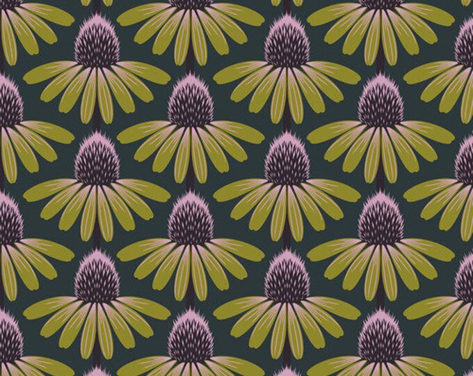 Love Always by Anna Maria Horner Fabrics for Free Spirit Fabrics - Fat quarter of Echinacea in Seaweed