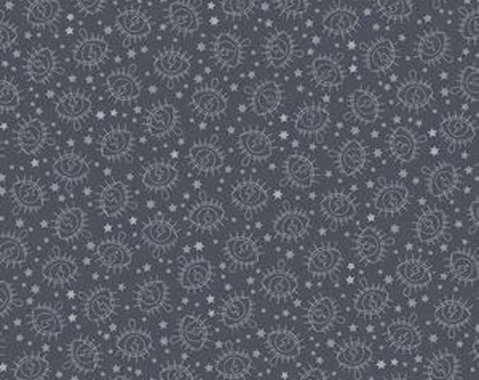 Wildside by Libs Elliot for Andover Fabrics - Electric Eye in Gunmetal Metallic - Fat Quarter