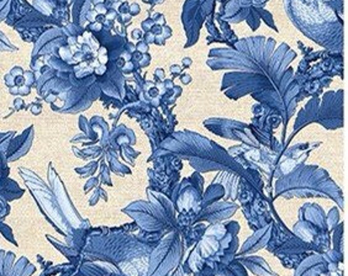 Chinoiserie by Devonstone,  55/45% Linen/Cotton Canvas -- 25cm -- 150cm Wide Width