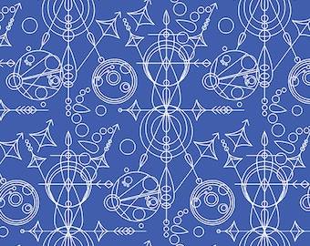 Sun Print 2022 -- Anniversary Collection by Alison Glass -- A-7752-B1 Mercury in Galaxy