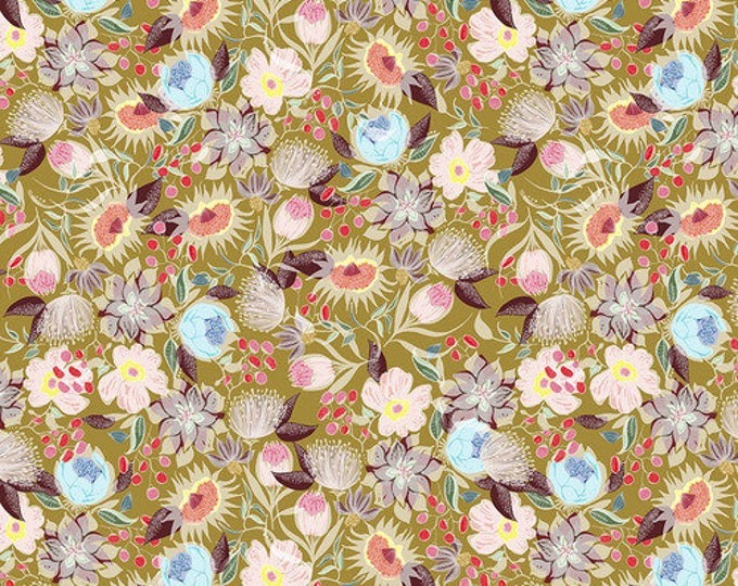 Shannon Newlin Vibrant Blooms -- Fat Quarter of Meadow in Warm
