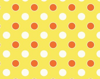 Five and Ten by Denyse Schmidt for Windham Fabrics -- Fat Quarter of Dots in Yellow (52485-8)