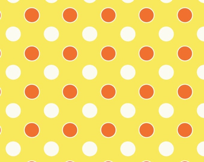 Five and Ten by Denyse Schmidt for Windham Fabrics -- Fat Quarter of Dots in Yellow (52485-8)