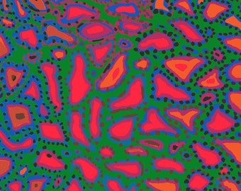 Kaffe Fassett Collective August 2020 -- Fat Quarter of Brandon Mably Animal in Green