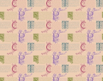 Allegory by Anna Maria Parry -- Fat Quarter of AMT148- 31V Prose in Blush
