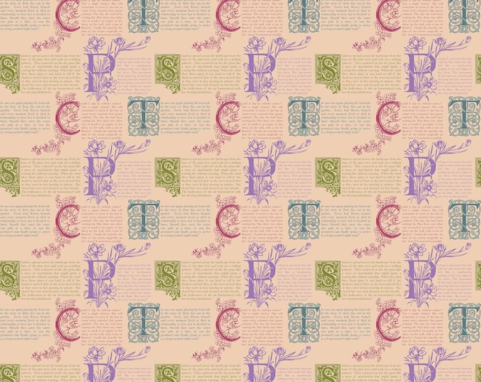 Allegory by Anna Maria Parry -- Fat Quarter of AMT148- 31V Prose in Blush