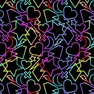 Beguiled by Libs Elliot for Andover Fabrics -  Fat Quarter of Charms in Black