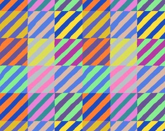 Kaffe Fassett Collective February 2022 -- Fat Quarter of Kaffe Fassett Regimental Ties in Multi