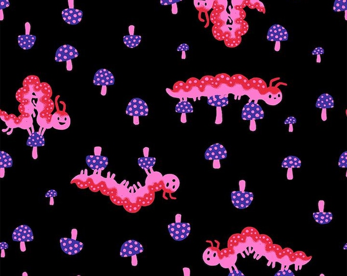 Hello Alice -- (RS2127 13) Catapillar in Black by Sarah Watts for Ruby Star Society