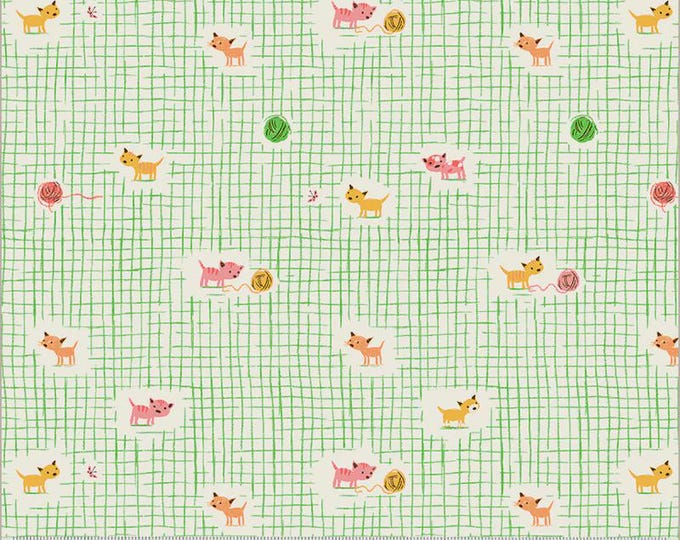 Heather Ross Studio Edit -- 40929D-2 Kitten Plaid in Green