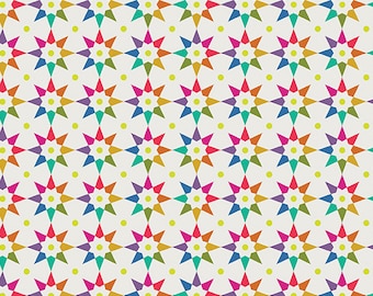 Art Theory by Alison Glass -- Fat quarter of Rainbow Star in Day