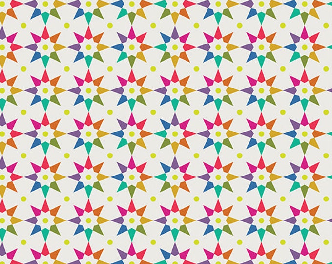 Art Theory by Alison Glass -- Fat quarter of Rainbow Star in Day