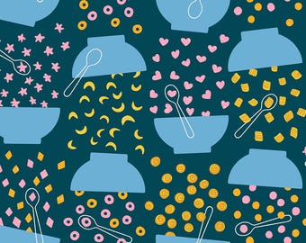 Egg and Friends-- (RS3091 14) Flying Cereal in Galaxy by Kimberly Kight