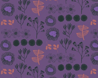 After the Rain by Bookhou for Anna Maria Horner Conservatory Chapter 3 with Free Spirit Fabrics- Fat Quarter of Inventory in Plum