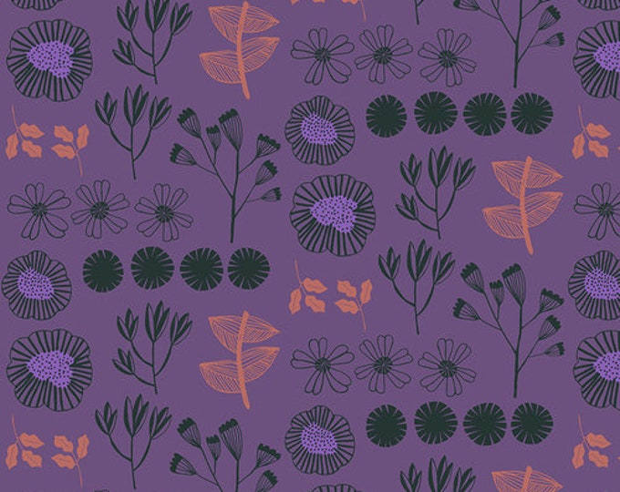 After the Rain by Bookhou for Anna Maria Horner Conservatory Chapter 3 with Free Spirit Fabrics- Fat Quarter of Inventory in Plum