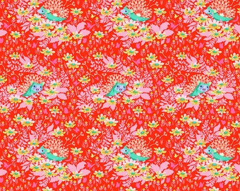 Fat Quarter  - Tula Pink's Tiny Beasts Fabric for Free Spirit Fabrics -- Whos Your Dandy in Glow