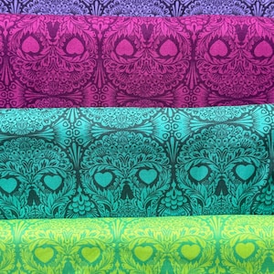 Têtes de mort en sucre Fat Quarter - tissu De La Luna Tula Pink pour tissus Free Spirit - Fat Quarters métrique