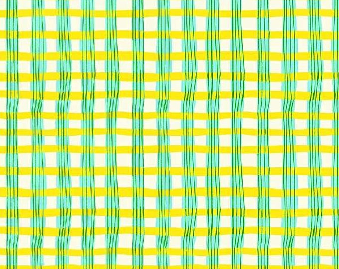 Lucky Rabbit by Heather Ross -- Fat Quarter of Painted Plaid in Yellow