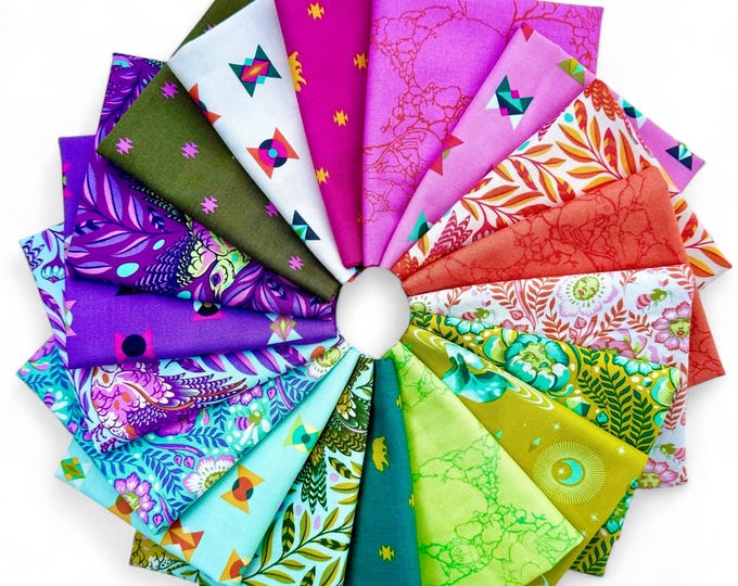 Spirit Animal Fat Quarter Bundle of 18 by Tula Pink for Free Spirit Fabrics