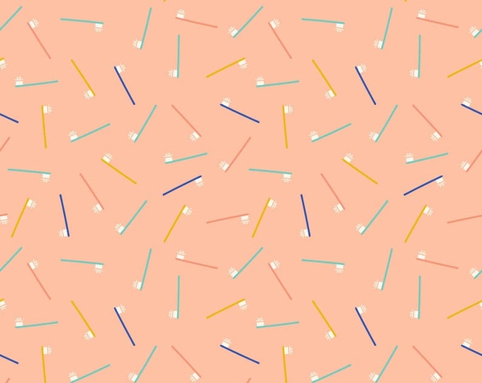 Whatnot Brusha Brusha in Peach RS1014 11 by Rashida Coleman Hale - Ruby Star Society - Fat Quarter