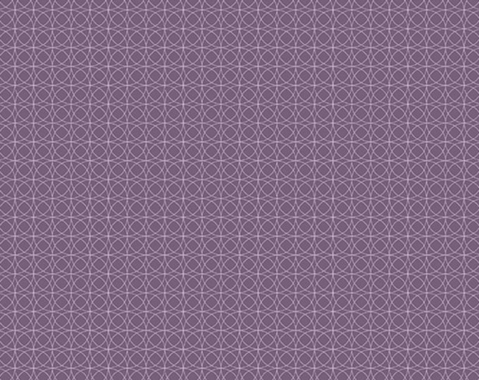 Fabrics From the Attic by Guicy Guice for Andover Fabrics - Fat Quarter of Circles in Pressed Lavender