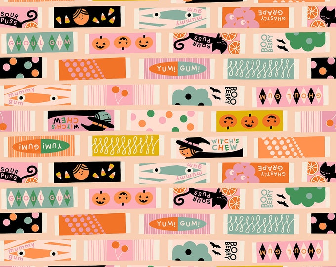 Spooky Darlings by Ruby Star Society -- Fat Quarter of Fun Gun Candy in Creamsicle (RS5074 12)