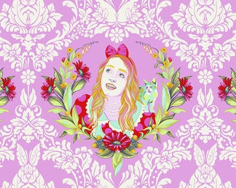 Fat Quarter of Alice in Wonder - Tula Pink's Curiouser and Curiouser for Free Spirit Fabrics