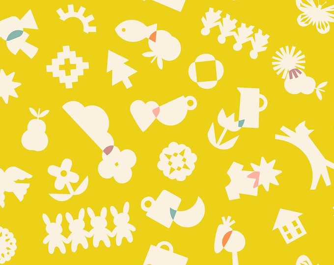 Paper Cuts -- (RS1108 12) All Goods in Yellow by Rashida Coleman Hale for Ruby Star Society
