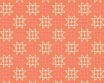 Paper Cuts -- (RS1114 14) Paper Star in Orange by Rashida Coleman Hale for Ruby Star Society