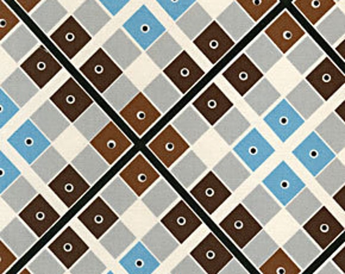 Katie Jump Rope by Denyse Schmidt for Free Spirit Fabrics -  Diamond Plaid and Dot in Allure
