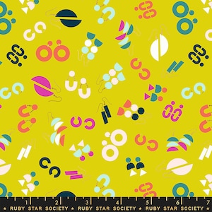 Adorn by Rashida Coleman Hale -- Ornaments in Citron (RS1019-12) by Ruby Star Society for Moda -- Fat Quarter