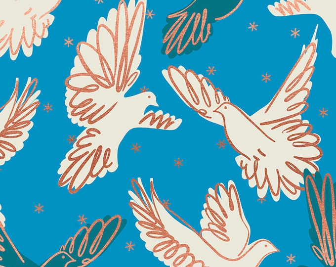 Rise Fly in Bright Blue RS0013 14M by Melody Miller - Ruby Star Society - Fat Quarter