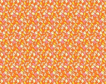 Lucky Rabbit by Heather Ross -- Fat Quarter of Calico in Red Orange