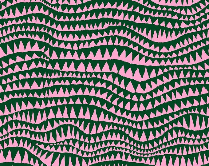 Kaffe Fassett Collective February 2021 -- Fat Quarter of Brandon Mably Shark's Teeth in Pine