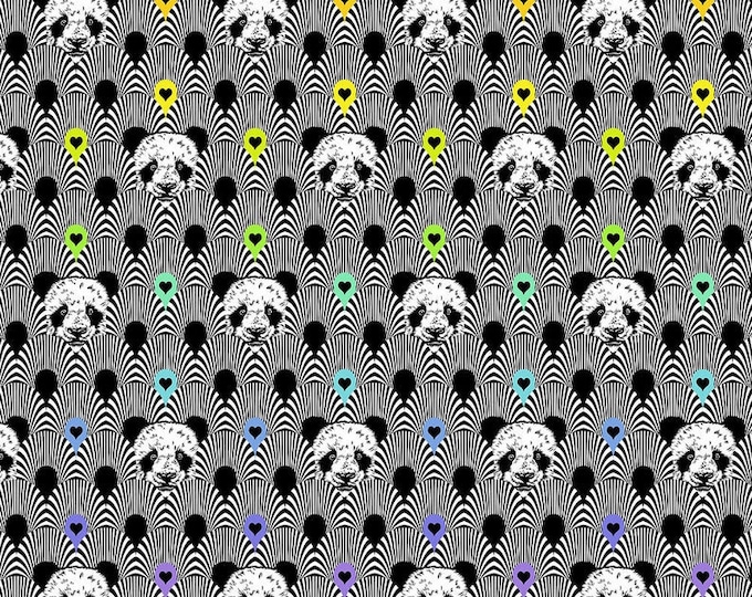 Fat Quarter Pandamonium in Ink - Tula Pink's Linework for Free Spirit Fabrics