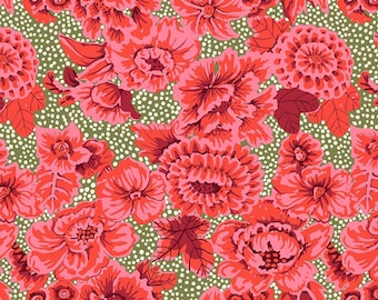 Kaffe Fassett From the Archives -- Fat Quarter of Kaffe Fassett Floral With Dots in Red