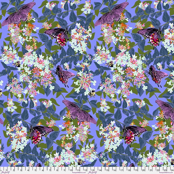 Postmark Collector Amethyst - Alison Glass - PER QUARTER METRE Postmark Collector Amethyst - Alison Glass - PER QUARTER METRE