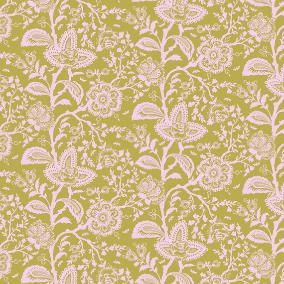 Parisville Deja Vu French Lace Hazelnut - Tula Pink - PER QUARTER METRE Parisville Deja Vu French Lace Hazelnut - Tula Pink - PER QUARTER METRE