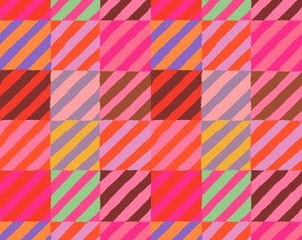 Kaffe Fassett Collective February 2022 -- Fat Quarter of Kaffe Fassett Regimental Ties in Red