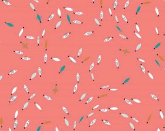 Rivelin Valley by Bethan Janine for Dashwood Studio - Fat Quarter of Fish on Pink