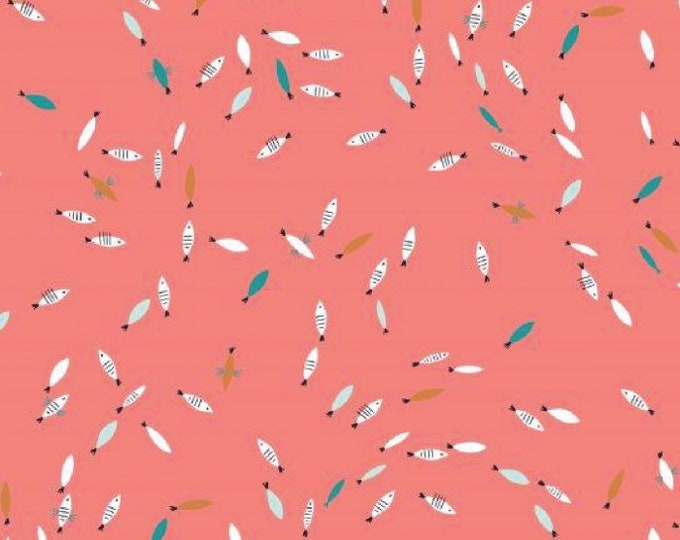 Rivelin Valley by Bethan Janine for Dashwood Studio - Fat Quarter of Fish on Pink