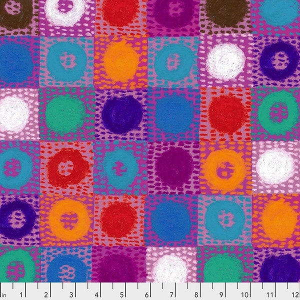 Keiko Goke's Wonderland for Free Spirit Fabrics -- Fat Quarter of Circles and Square in Multi