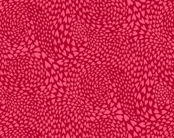 Eden by Sally Kelly for Windham Fabrics - Fat Quarter of 52813-8 Swirl of Hearts in Red