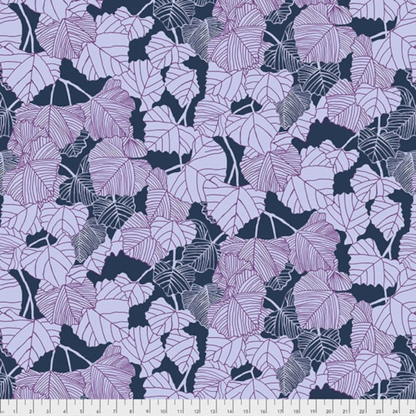 After the Rain by Bookhou for Anna Maria Horner Conservatory Chapter 3 with Free Spirit Fabrics- Fat Quarter of Shadow in Navy