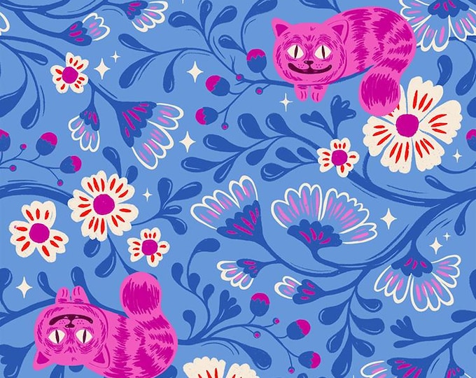 Hello Alice -- (RS2123 13) Cheshire in Lindley Blue by Sarah Watts for Ruby Star Society