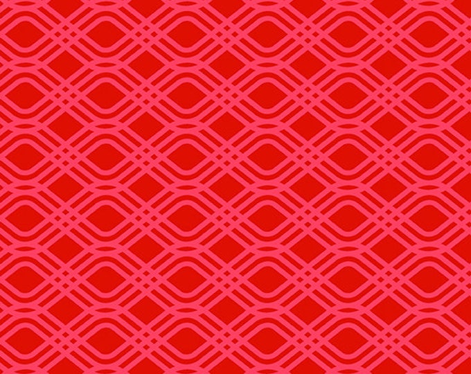 Sun Print 2022 -- Anniversary Collection by Alison Glass -- A 7243-R1 Party Streamer in Valentine