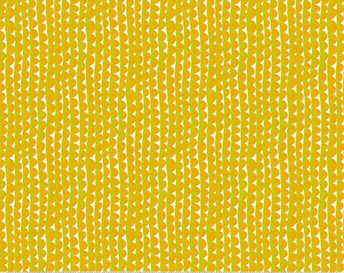 Atlantis by Sally Kelly for Windham Fabrics - Fat Quarter of 53343-7 Ripple in Mustard
